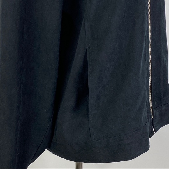 Virgola VintageBlack Full Zip Faux Suede Long Sleeve Jacket Women's Medium Lined - Picture 5 of 11